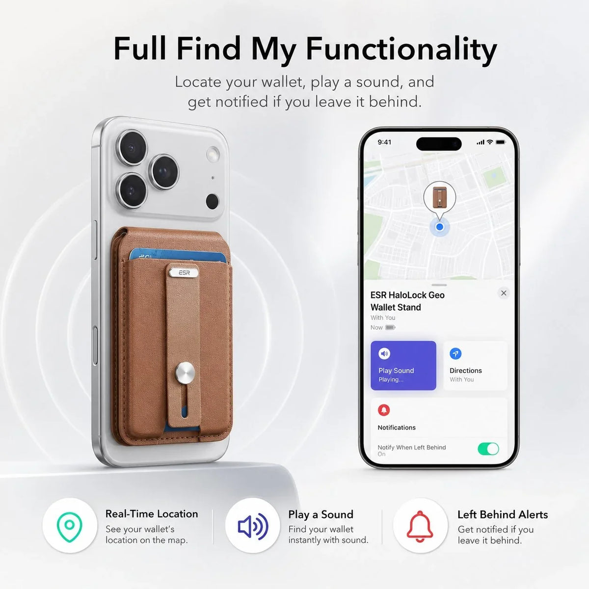 Pet-Friendly Smart Magnetic Phone Wallet with Stand & Location