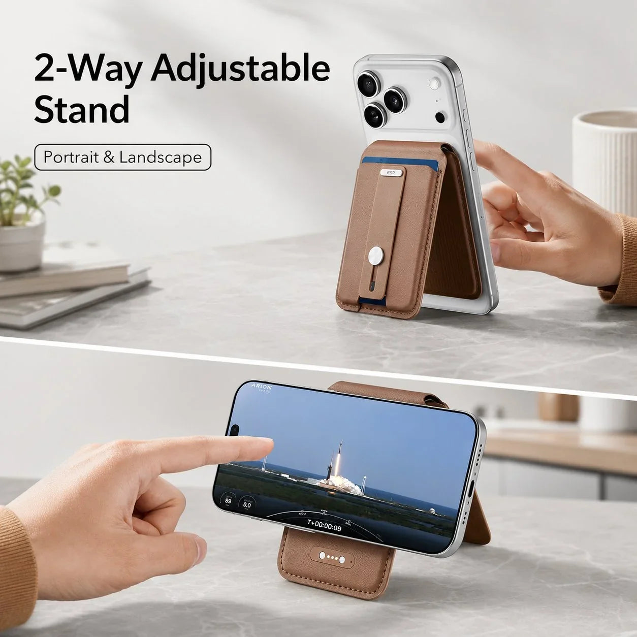 Pet-Friendly Smart Magnetic Phone Wallet with Stand & Location