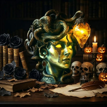 Witch-and-Cauldron Solar Stake with Color-Changing Garden Light