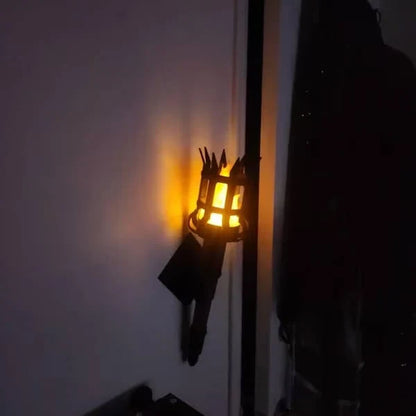 Decorative Medieval Torch Wall Sconce: Battery LED Realistic Candle