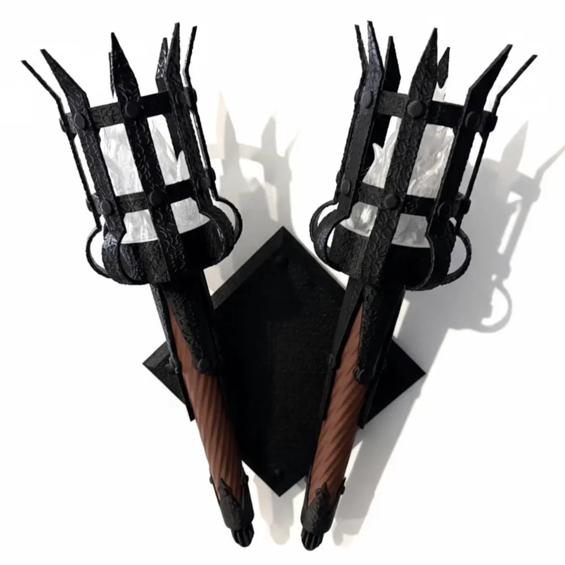 Decorative Medieval Torch Wall Sconce: Battery LED Realistic Candle