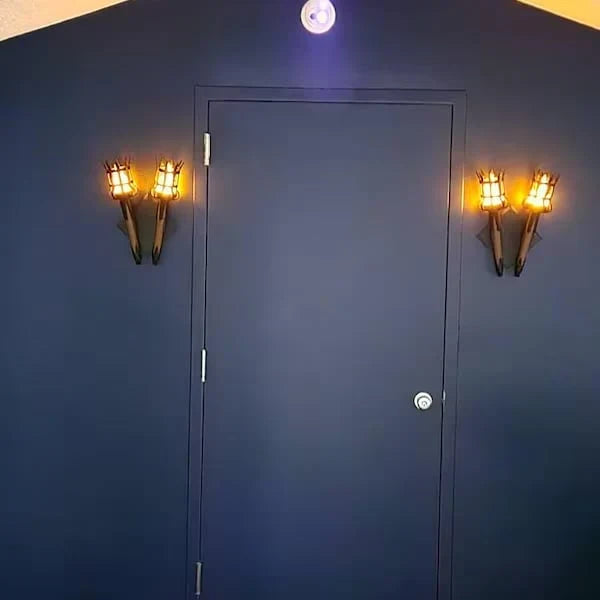 Decorative Medieval Torch Wall Sconce: Battery LED Realistic Candle