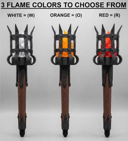 Decorative Medieval Torch Wall Sconce: Battery LED Realistic Candle
