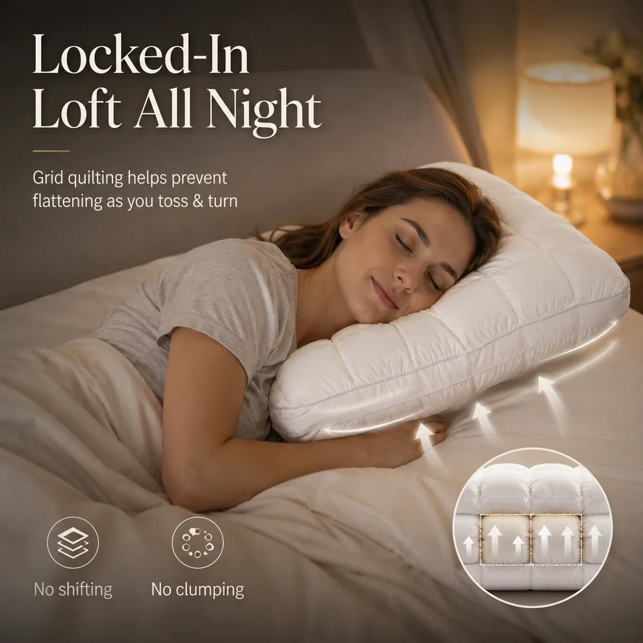 Purpose-Built Pineapple Bread Grid Pillow – Dual Layer Fluffy Cooling