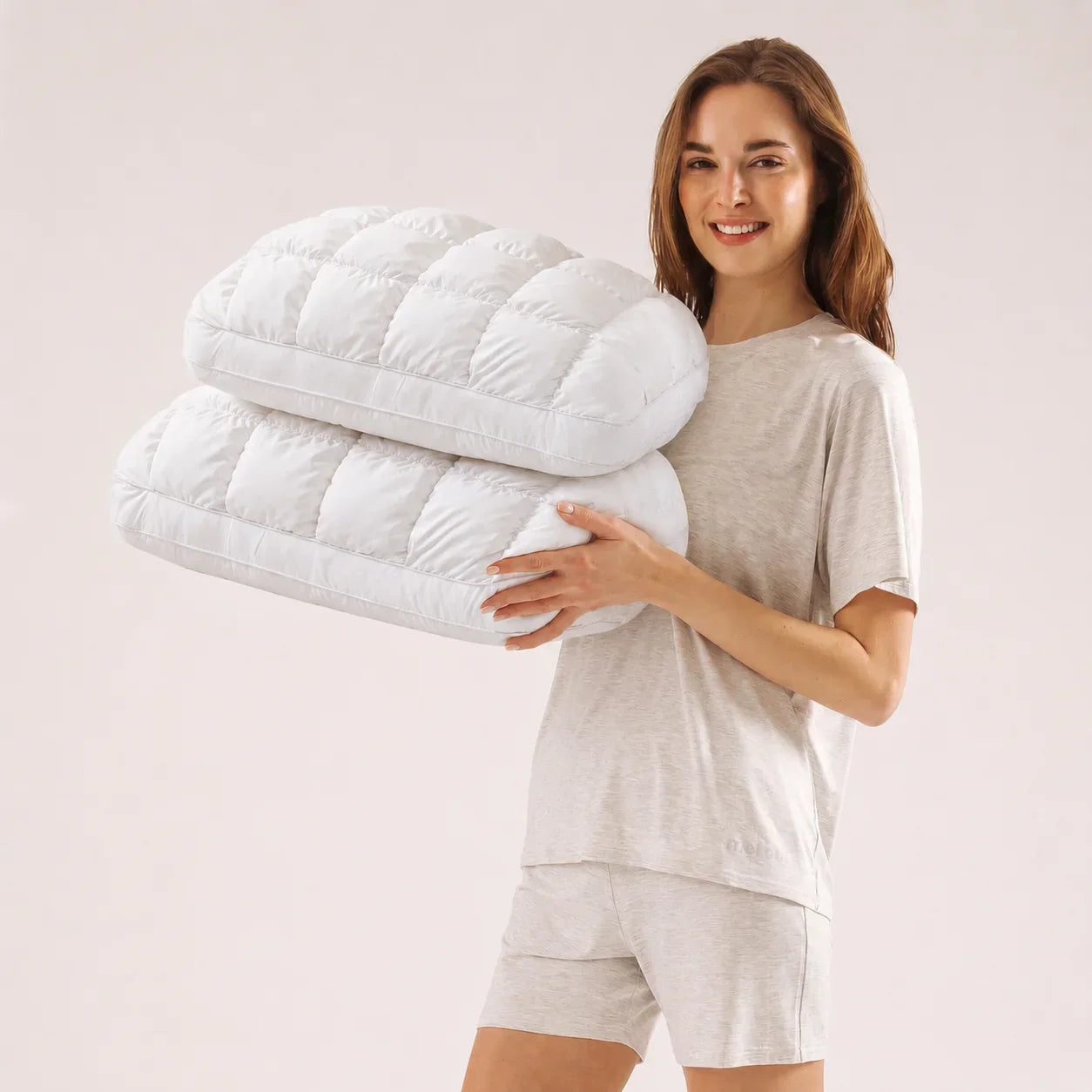 Purpose-Built Pineapple Bread Grid Pillow – Dual Layer Fluffy Cooling