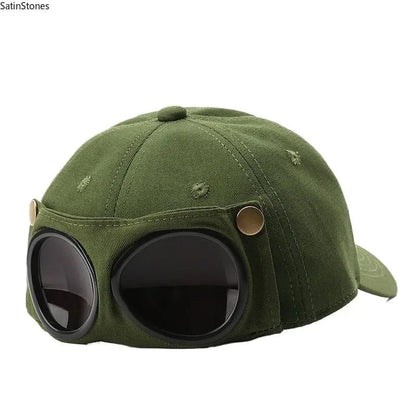 Distinctive Men's Korean-Style Pilot Baseball Cap for Everyday Wear