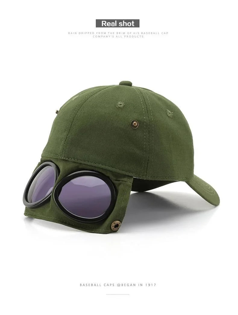 Distinctive Men's Korean-Style Pilot Baseball Cap for Everyday Wear