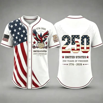 Distinctive Men's USA 250th Anniversary Baseball Jersey Patriotic