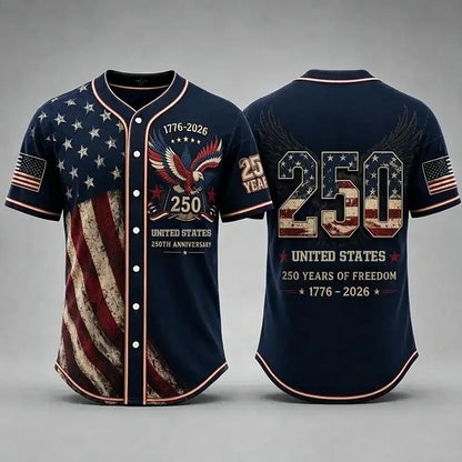 Distinctive Men's USA 250th Anniversary Baseball Jersey Patriotic