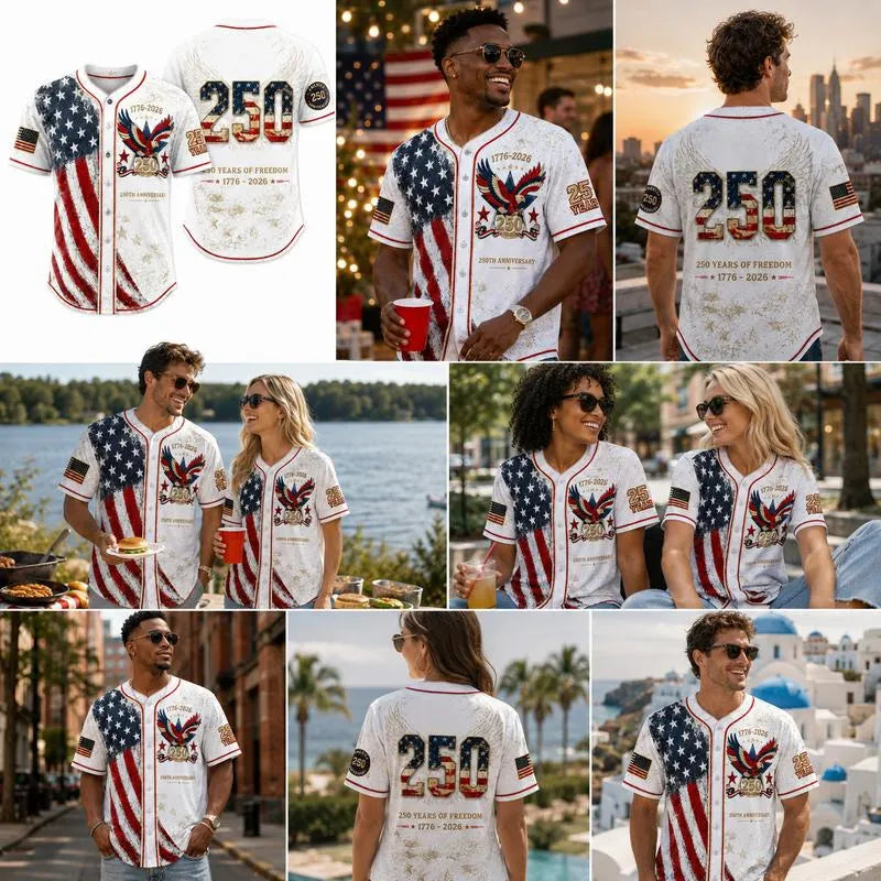 Distinctive Men's USA 250th Anniversary Baseball Jersey Patriotic