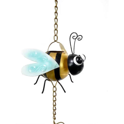 Outdoor Whimsical Bee Rain Chain – Transforming Rainy Days into a