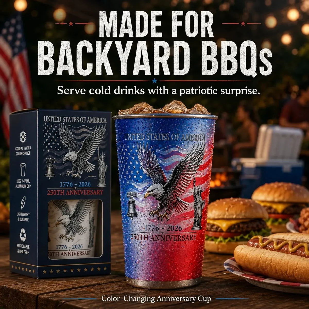 Purpose-Built Pour Cold Beer & Watch Hidden Patriotic Design Reveal