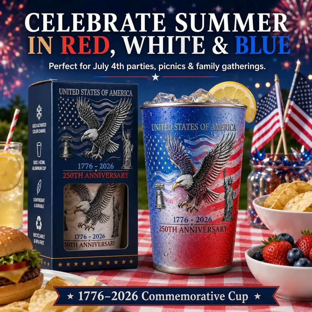Purpose-Built Pour Cold Beer & Watch Hidden Patriotic Design Reveal