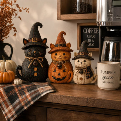 Pet-Friendly Vintage Witch Cat & Dog Decor Set for Daily Pet Care