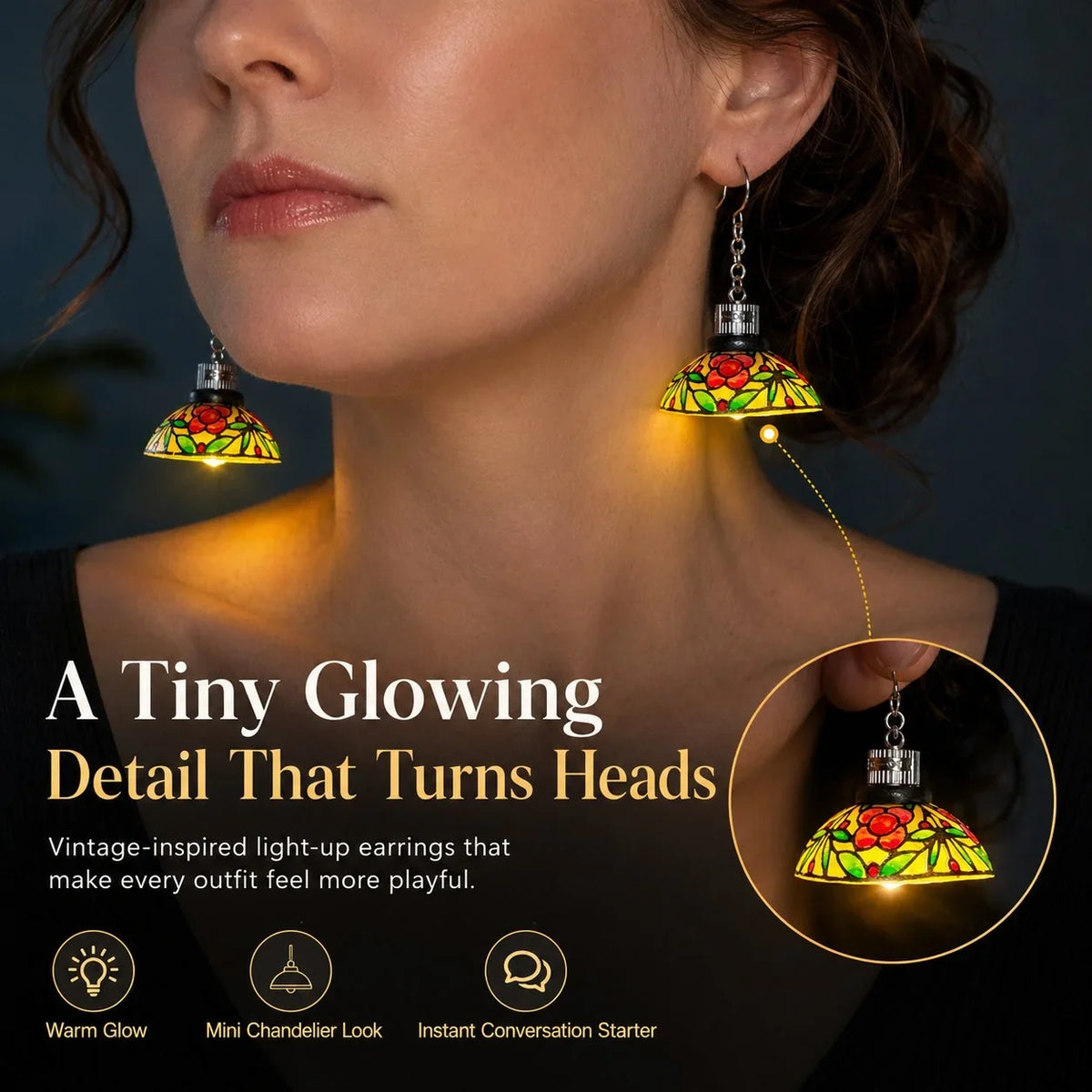Decorative Light-Up Chandelier Earrings – The Perfect Party Accessory