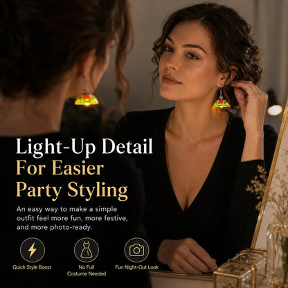 Decorative Light-Up Chandelier Earrings – The Perfect Party Accessory