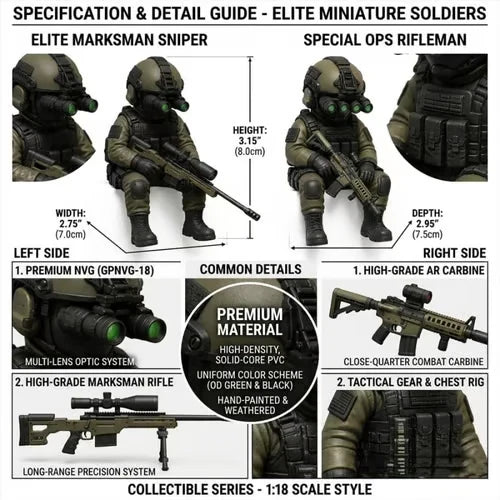 Purpose-Built Mini Hardcore Tactical Forces Figure for Everyday Use