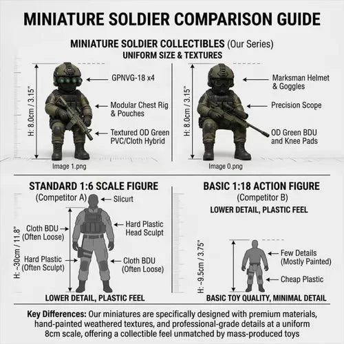Purpose-Built Mini Hardcore Tactical Forces Figure for Everyday Use