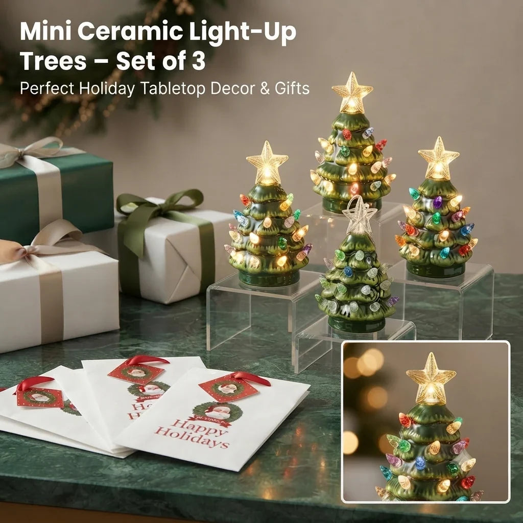 Space-Saving Mini Nostalgic Tree Ornaments with Gift