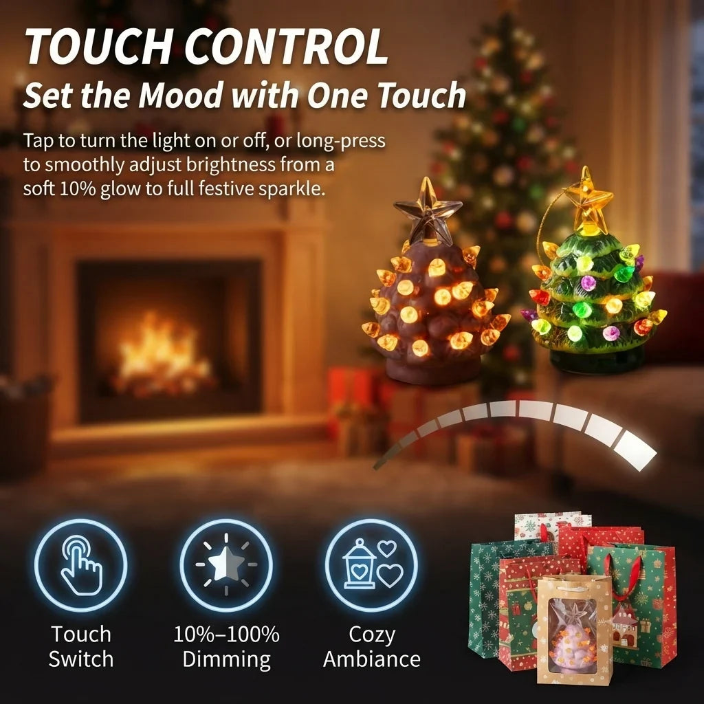 Space-Saving Mini Nostalgic Tree Ornaments with Gift