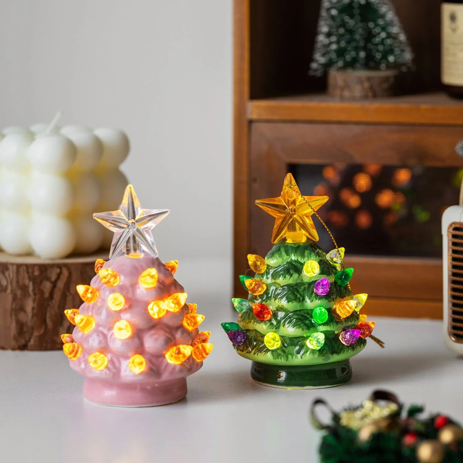 Space-Saving Mini Nostalgic Tree Ornaments with Gift