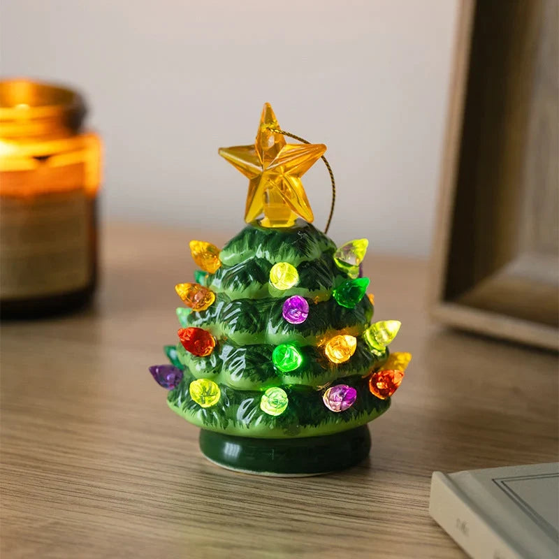 Space-Saving Mini Nostalgic Tree Ornaments with Gift