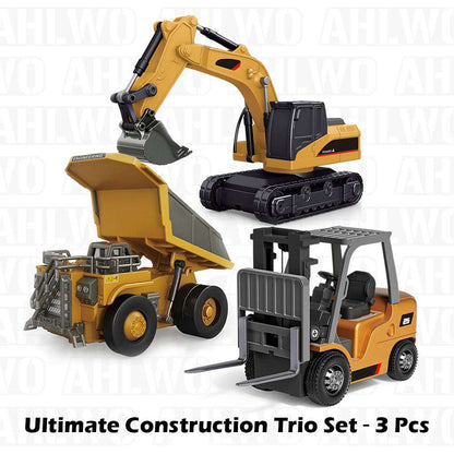 Vehicle-Ready RC Construction Vehicle Toy Set with Excavator, Dump