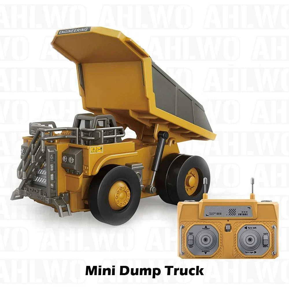 Vehicle-Ready RC Construction Vehicle Toy Set with Excavator, Dump