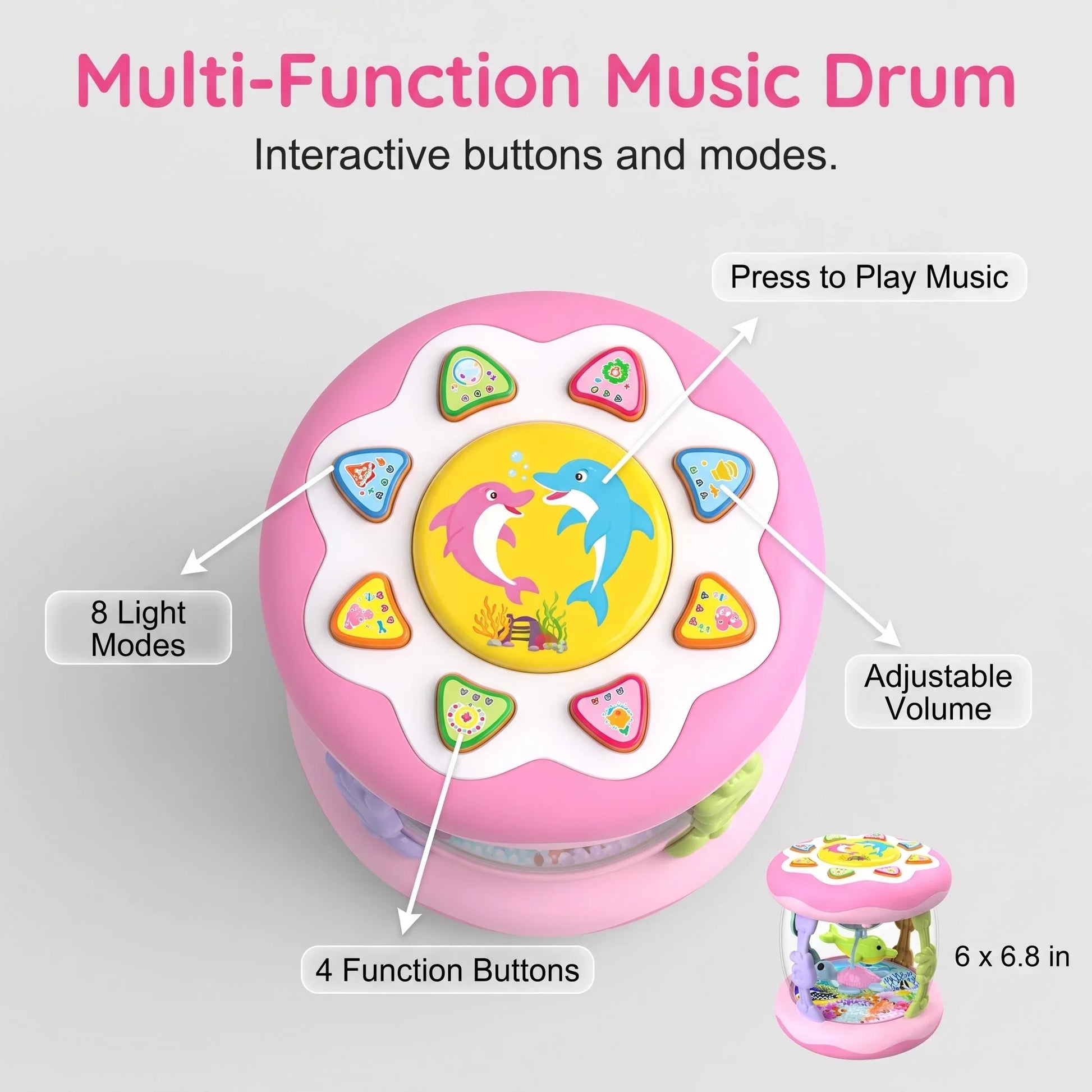 Decorative Montessori Sensory Musical Ocean Projector Toy for Babies