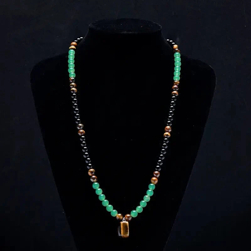 Purpose-Built Money Attraction Necklace With GreenAventurine & Tiger