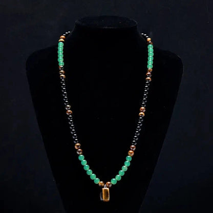 Purpose-Built Money Attraction Necklace With GreenAventurine & Tiger