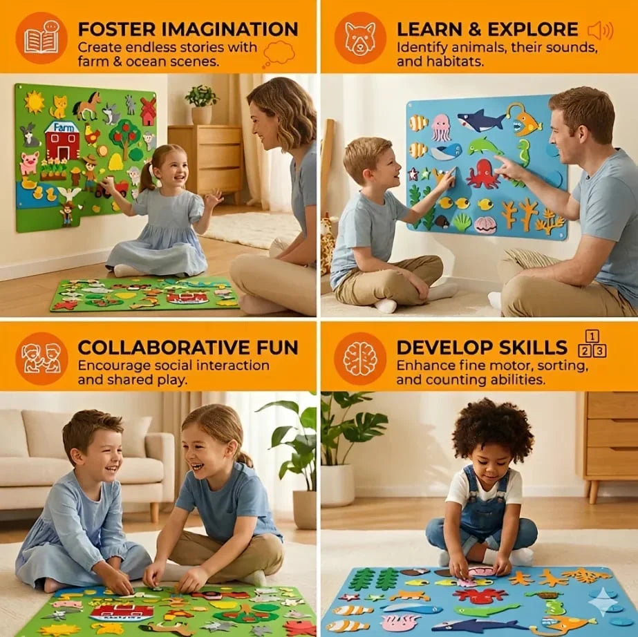 Montessori Adventure Felt Board for Creative Learning