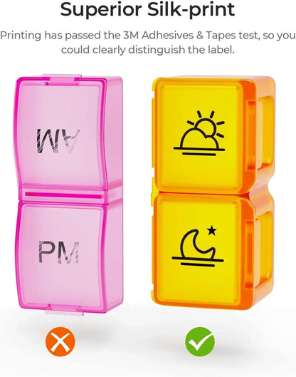 Space-Saving Monthly AM/PM Pill Organizer – Twice-a-Day Medicine &