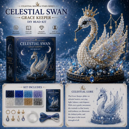 Luna Cat Celestial Bead-Art Kit with Moon and Star Details