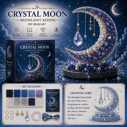 Luna Cat Celestial Bead-Art Kit with Moon and Star Details