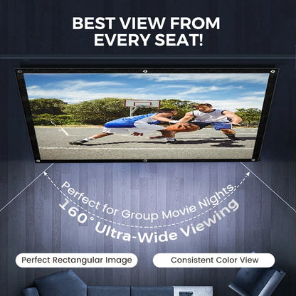 Purpose-Built High Definition Projection Screen - 120-inch Diagonal