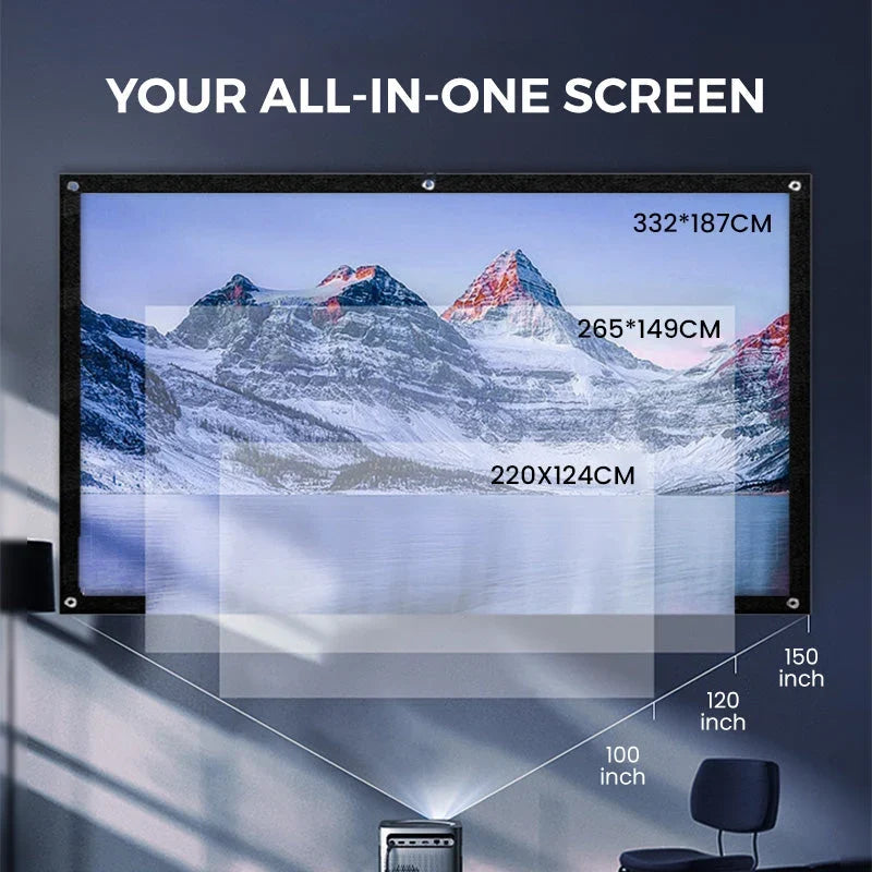 Purpose-Built High Definition Projection Screen - 120-inch Diagonal