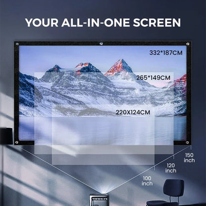Purpose-Built High Definition Projection Screen - 120-inch Diagonal