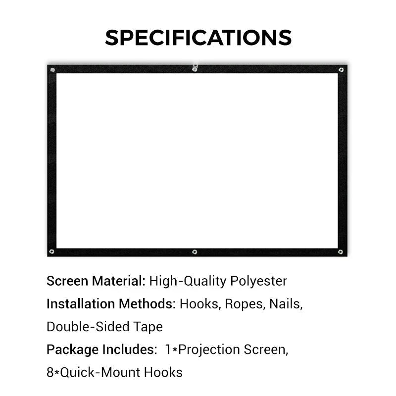 Purpose-Built High Definition Projection Screen - 120-inch Diagonal