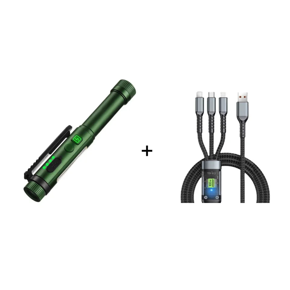 Pen-Shaped Magnetic LED Work Light with Rotating Head