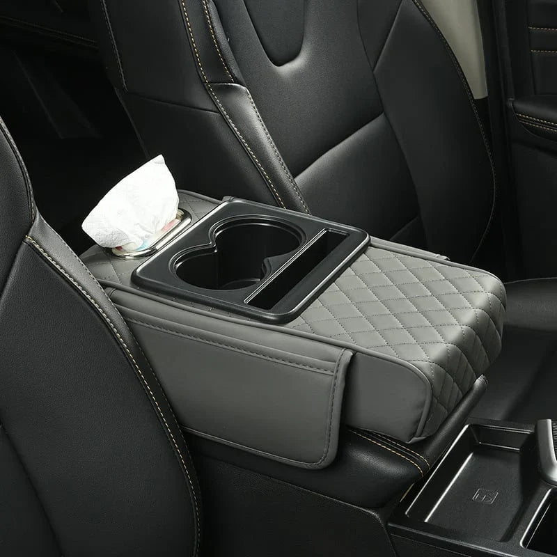 Vehicle-Ready Multifunctional PU Leather Car Armrest Box