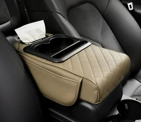 Vehicle-Ready Multifunctional PU Leather Car Armrest Box