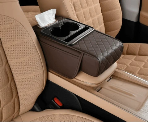 Vehicle-Ready Multifunctional PU Leather Car Armrest Box