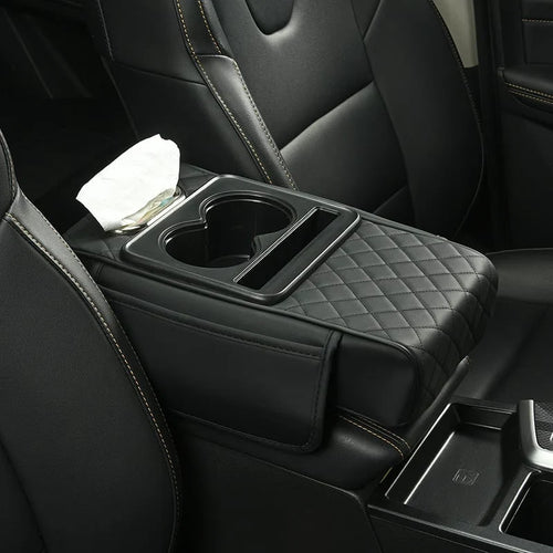 Vehicle-Ready Multifunctional PU Leather Car Armrest Box