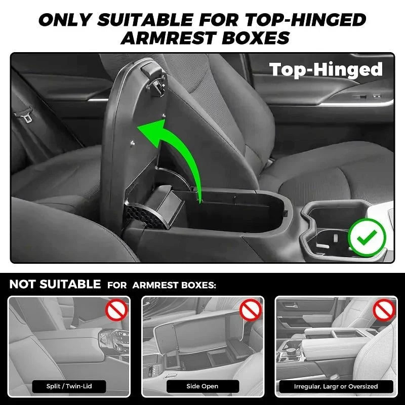 Vehicle-Ready Multifunctional PU Leather Car Armrest Box
