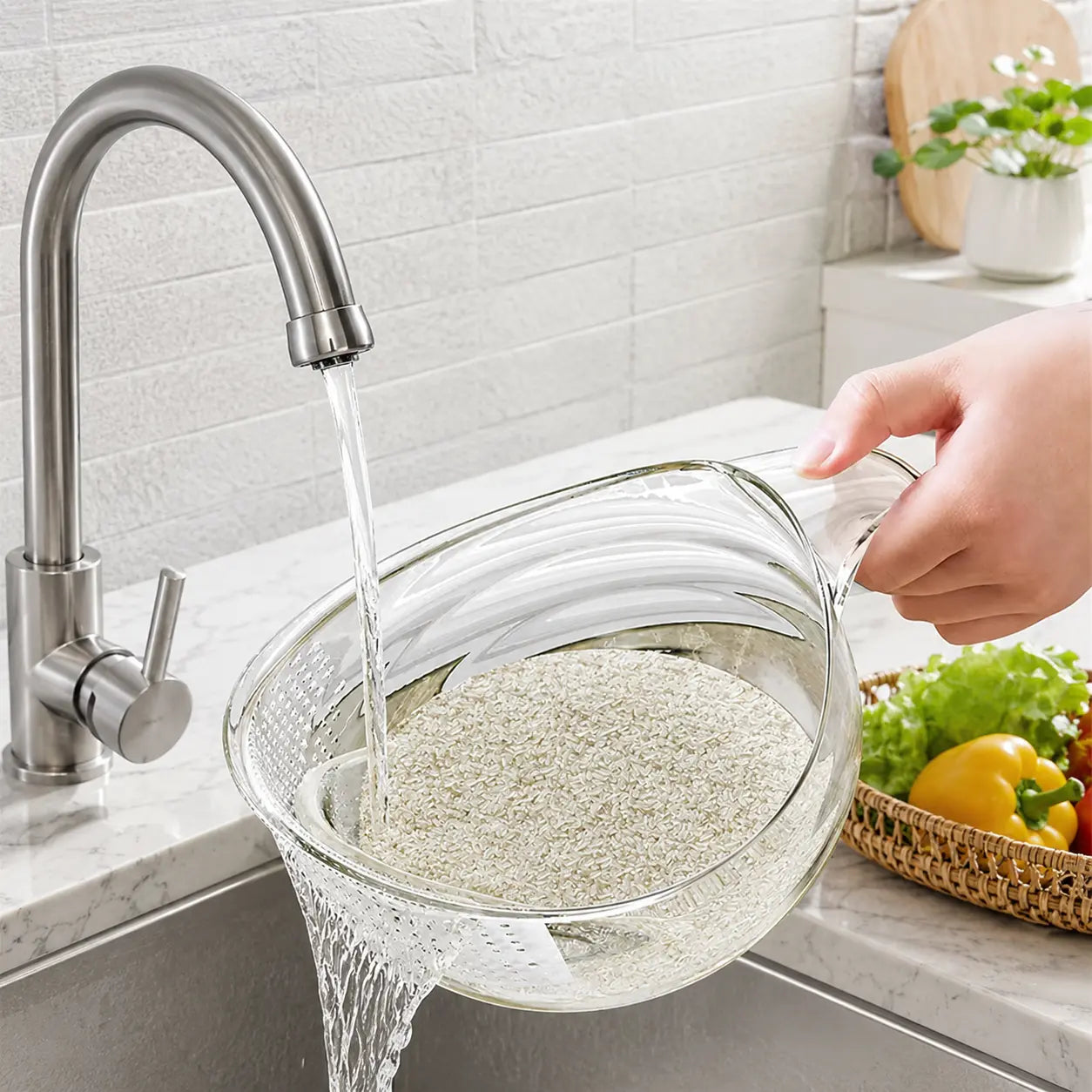 Practical Multi-Functional Rice Strainer with Handl – Multi Functional