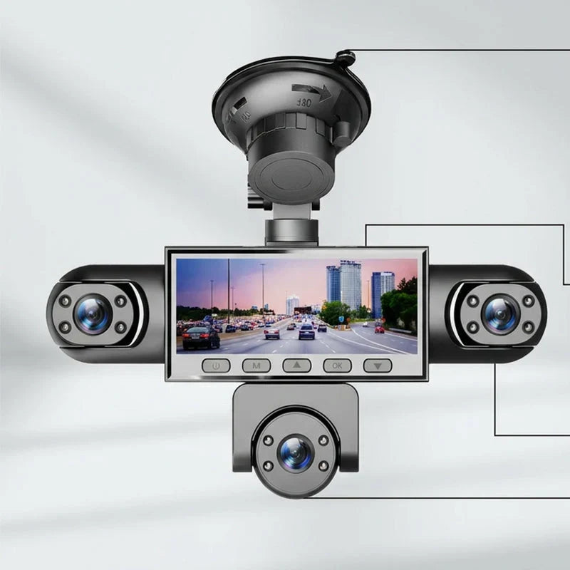 Purpose-Built HD 1080P Multi-Lens Dash Cam with Night Vision