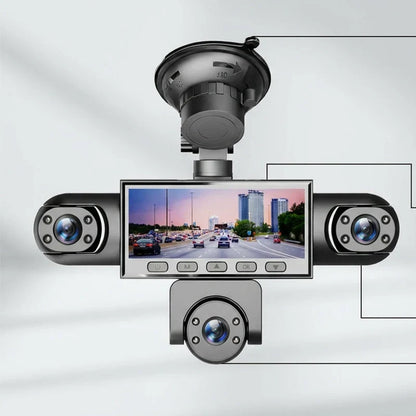 Purpose-Built HD 1080P Multi-Lens Dash Cam with Night Vision
