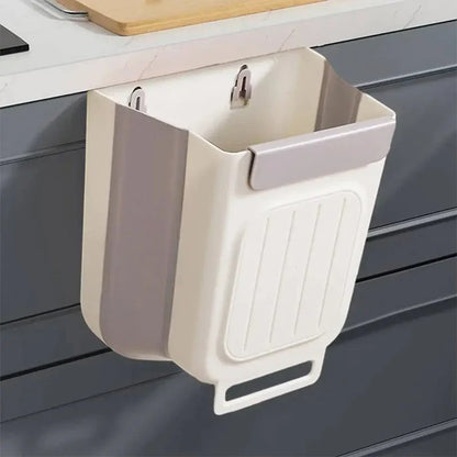 Space-Saving Collapsible Hanging Trash Can for Kitchen Cabinets