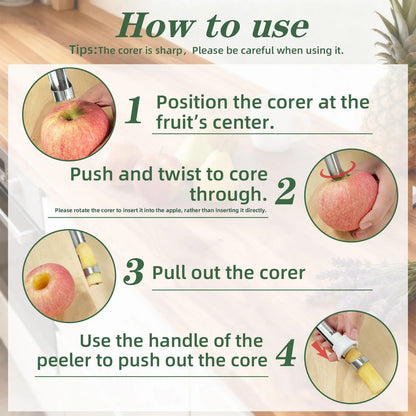 Practical Kitchen Gadget – Core & Peel All Fruits